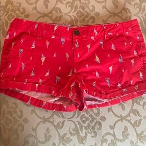 SO Red Sailboat Shorts